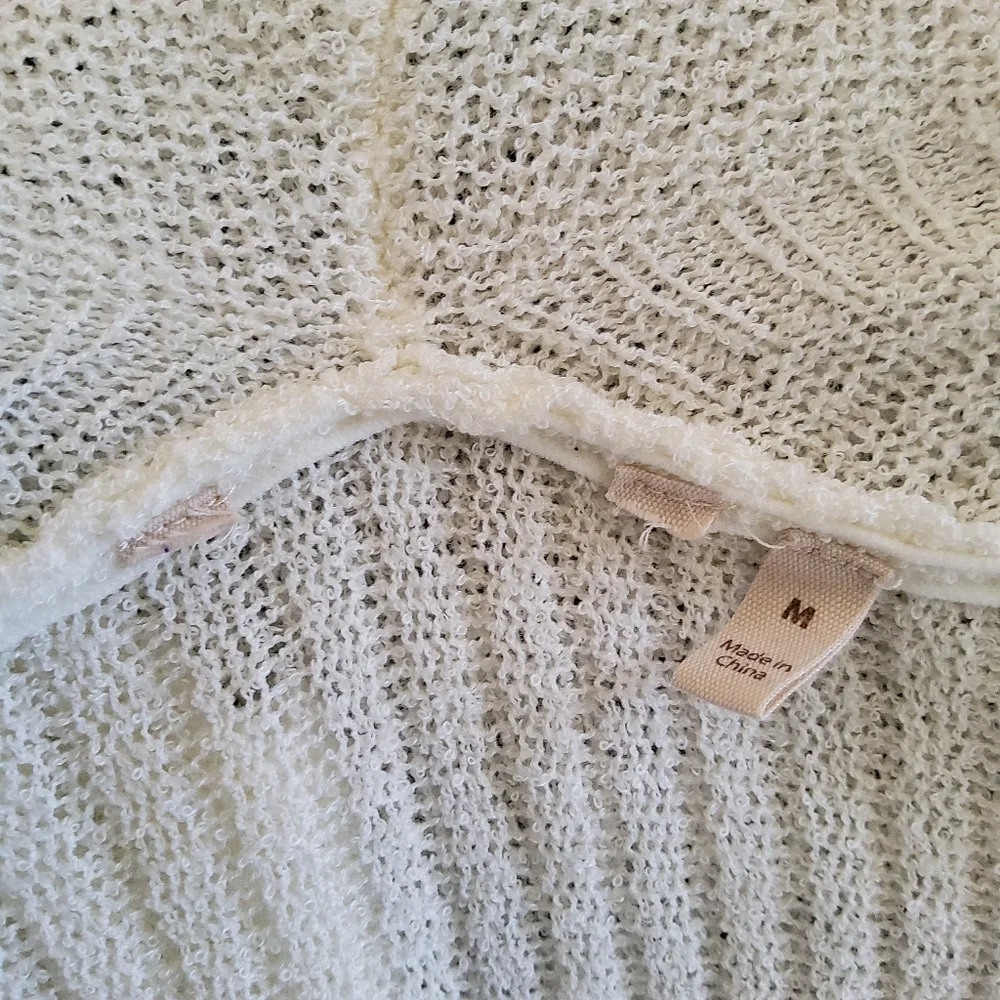 Soft Surroundings Long Pleated Open Front Cardigan Size M Cream​ NWOT - Picture 7 of 8